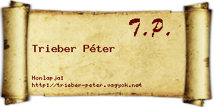 Trieber Péter névjegykártya