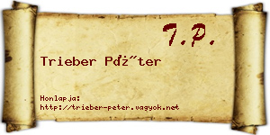 Trieber Péter névjegykártya